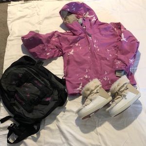 DAKINE SKI AND SNOWBOARD SHELL JACKET AND BACKPACK